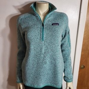 Patagonia Womens Teal Half Zip Pullover Sweatshirt Sz S